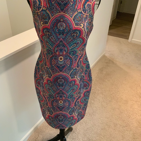 Tommy Hilfiger Multicolor Paisley Asymmetrical Dress - Picture 13 of 13